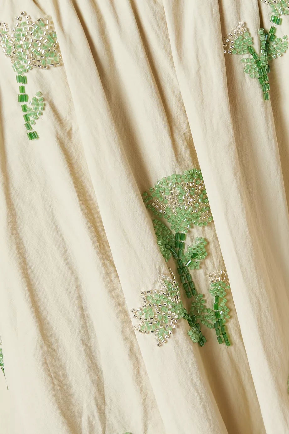 WHITE AND GREEN SHIRT & MIDI SET