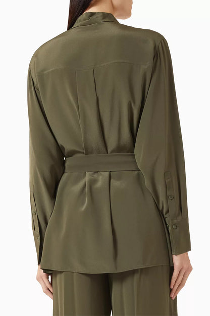 WOMEN'S OLIVE GREEN COORDSET