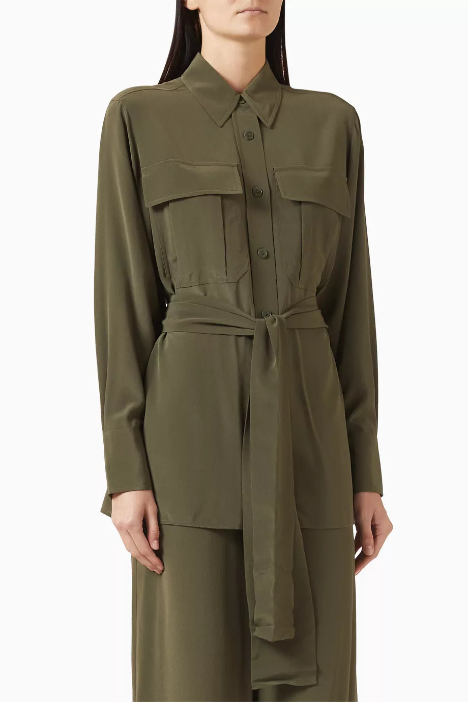 WOMEN'S OLIVE GREEN COORDSET