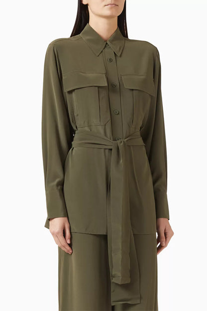 WOMEN'S OLIVE GREEN COORDSET