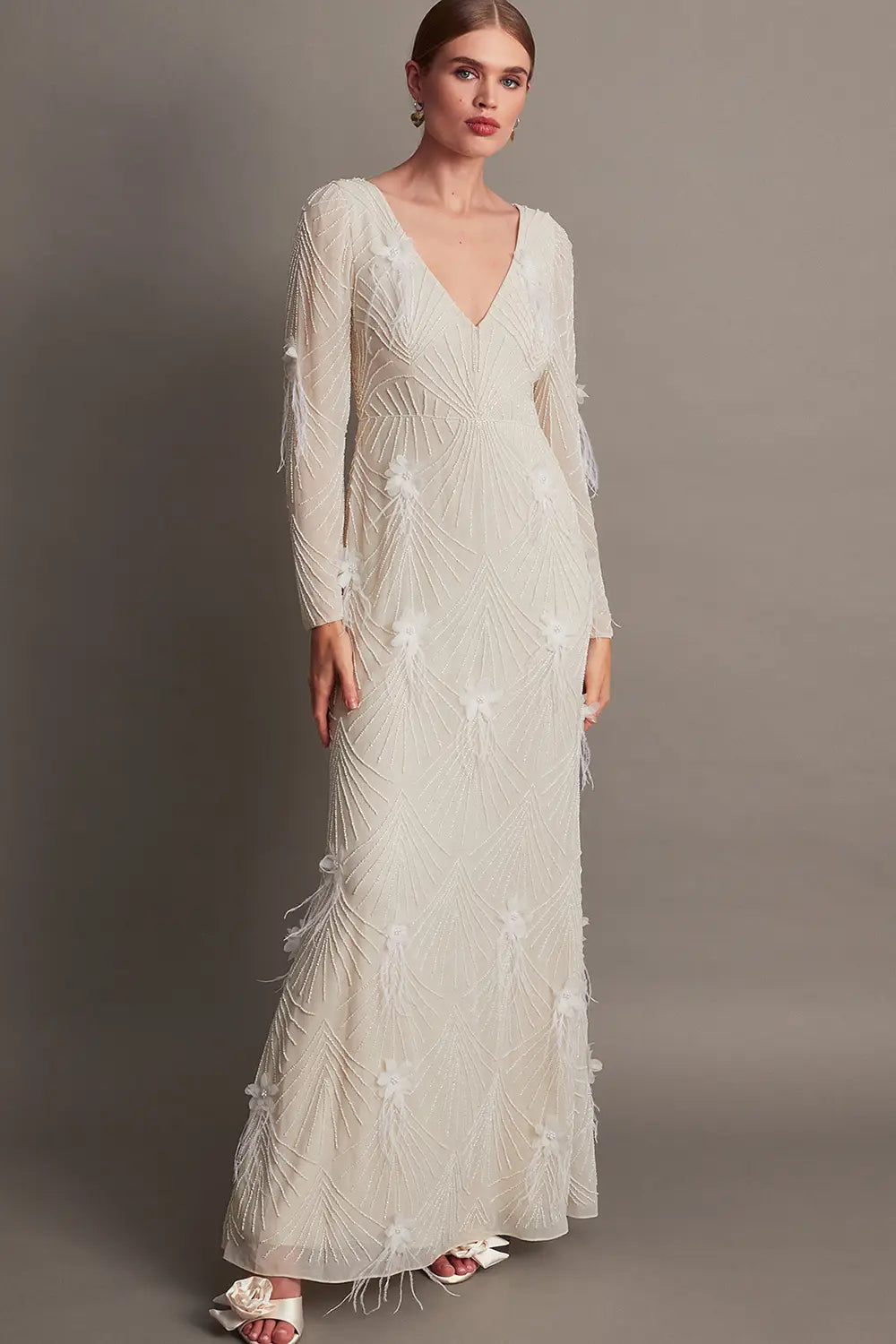 White Satin Gown