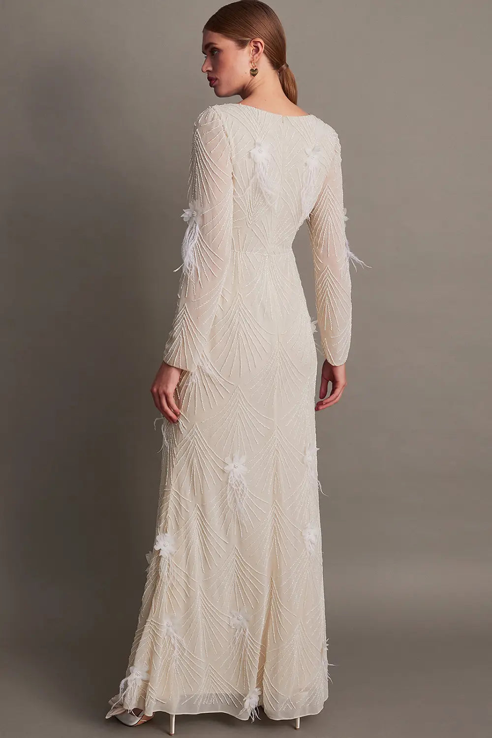 White Satin Gown